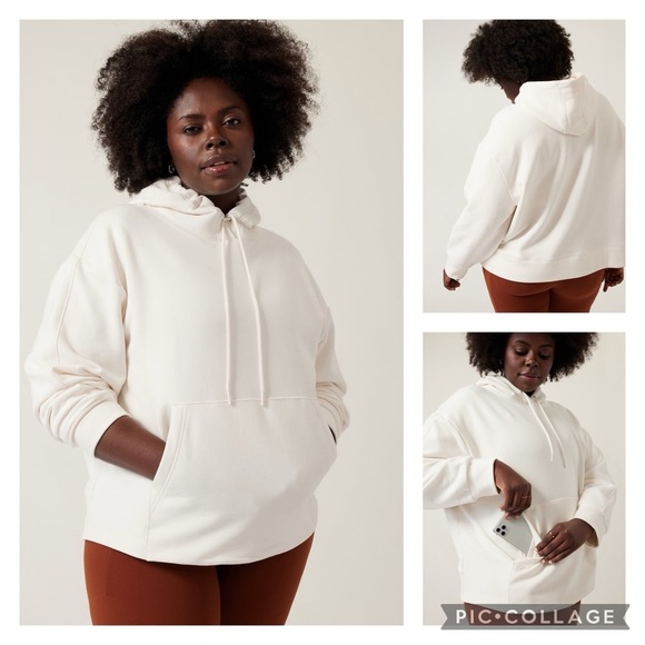 Athleta Retroplush Fleece Hoodie Sweatshirt Women’s size Small - Picture 1 of 12